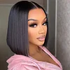Black Glueless Brazilian Straight Hair BOB Wigs Lady Wig