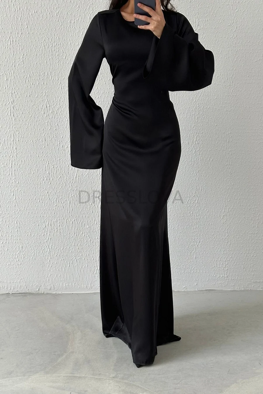 Flared Sleeve Fishtail Dress-Clearance Flared Sleeve Fishtail Dress-Clearance