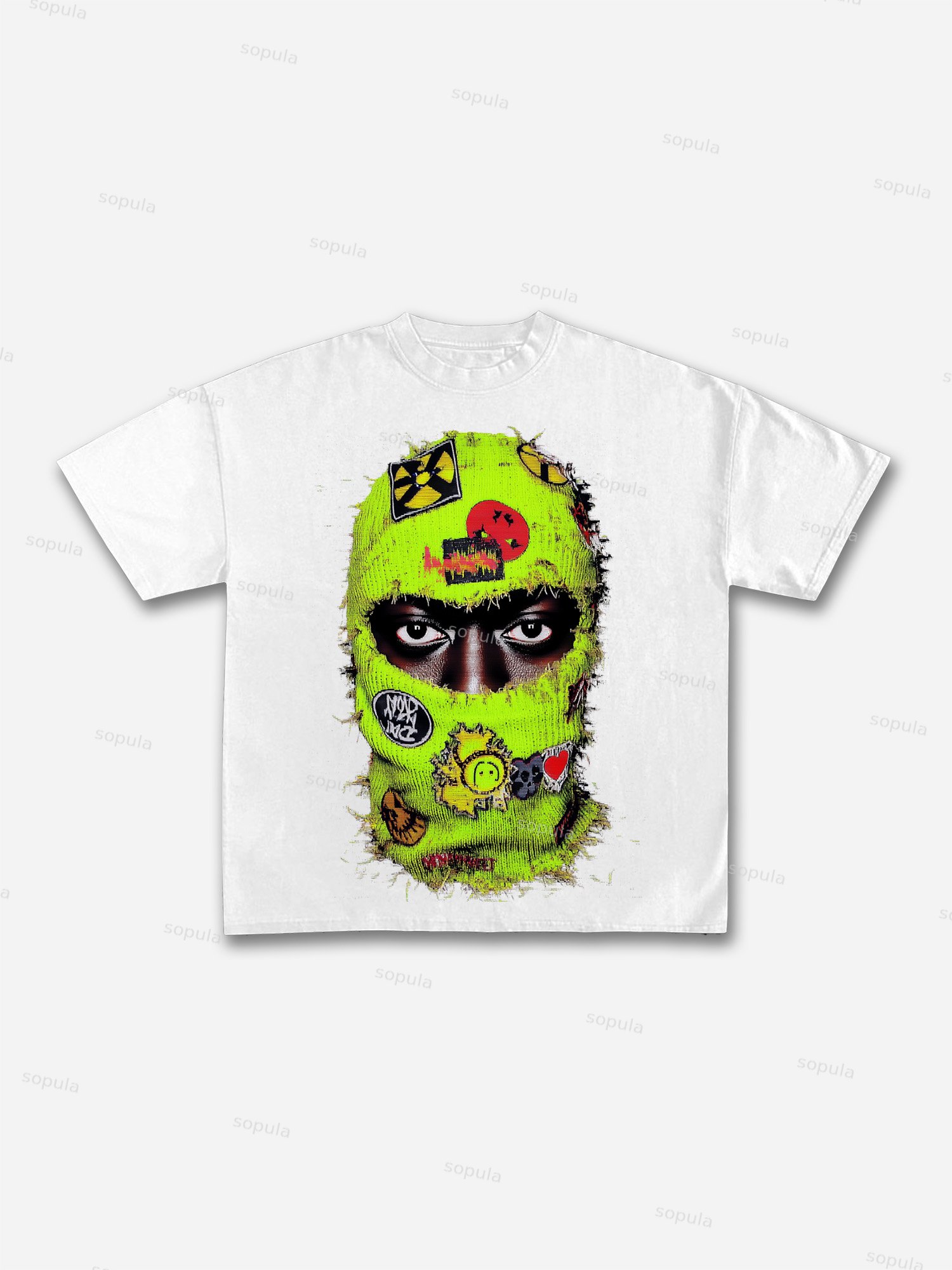 Sopula Street Balaclava Graphic Print Cotton T-shirt