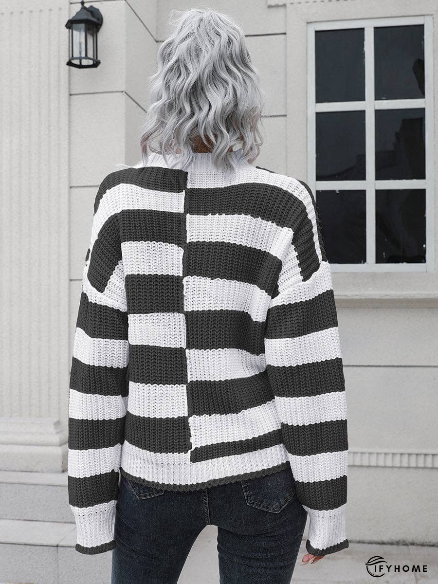 Two-Tone Dropped Shoulder Sweater | IFYHOME