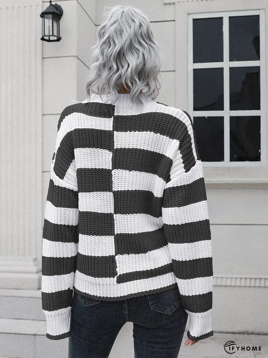 Two-Tone Dropped Shoulder Sweater | IFYHOME