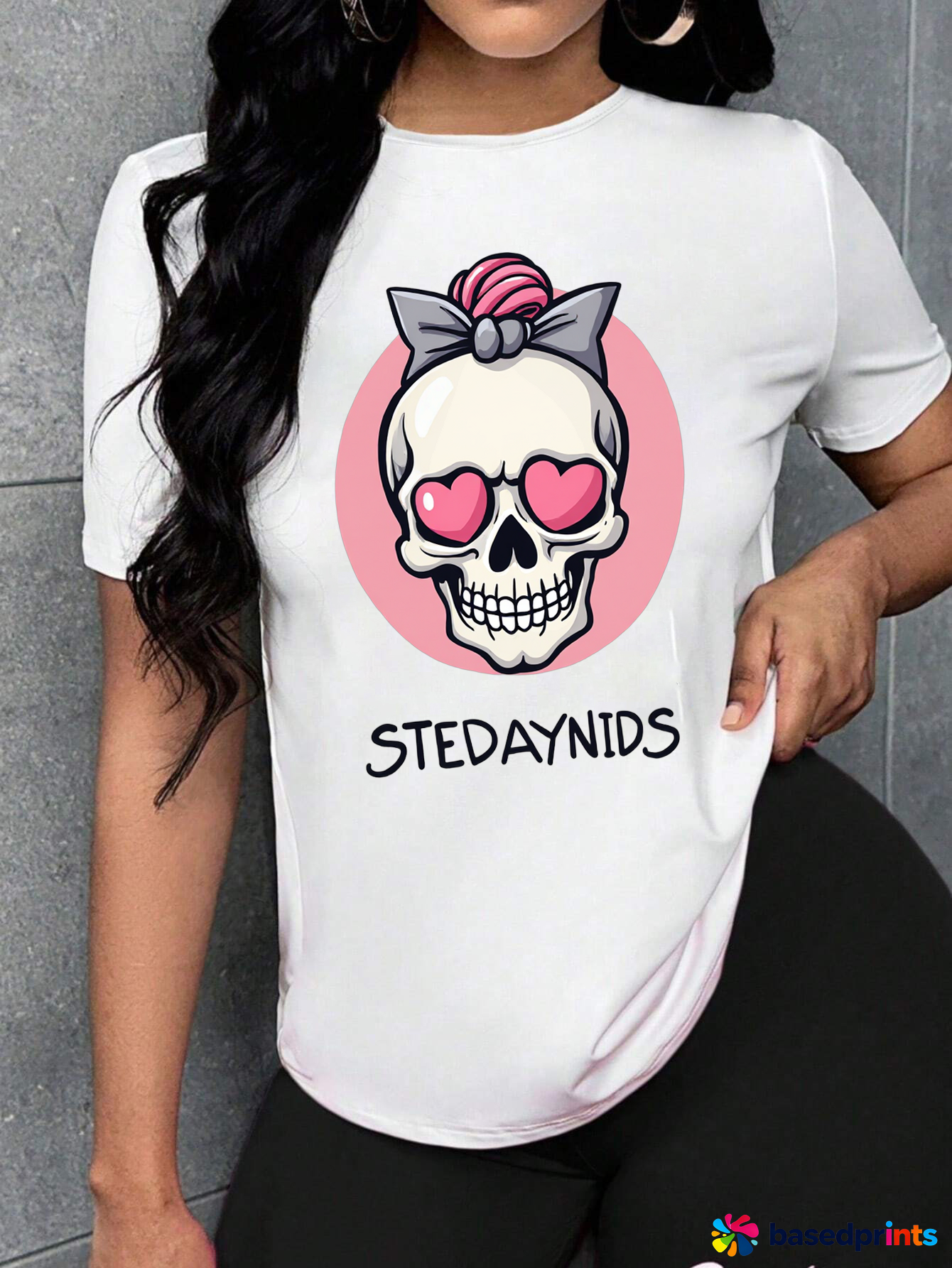 Sweet Skull T Shirt Women Summer Casual Short Sleeve Tops