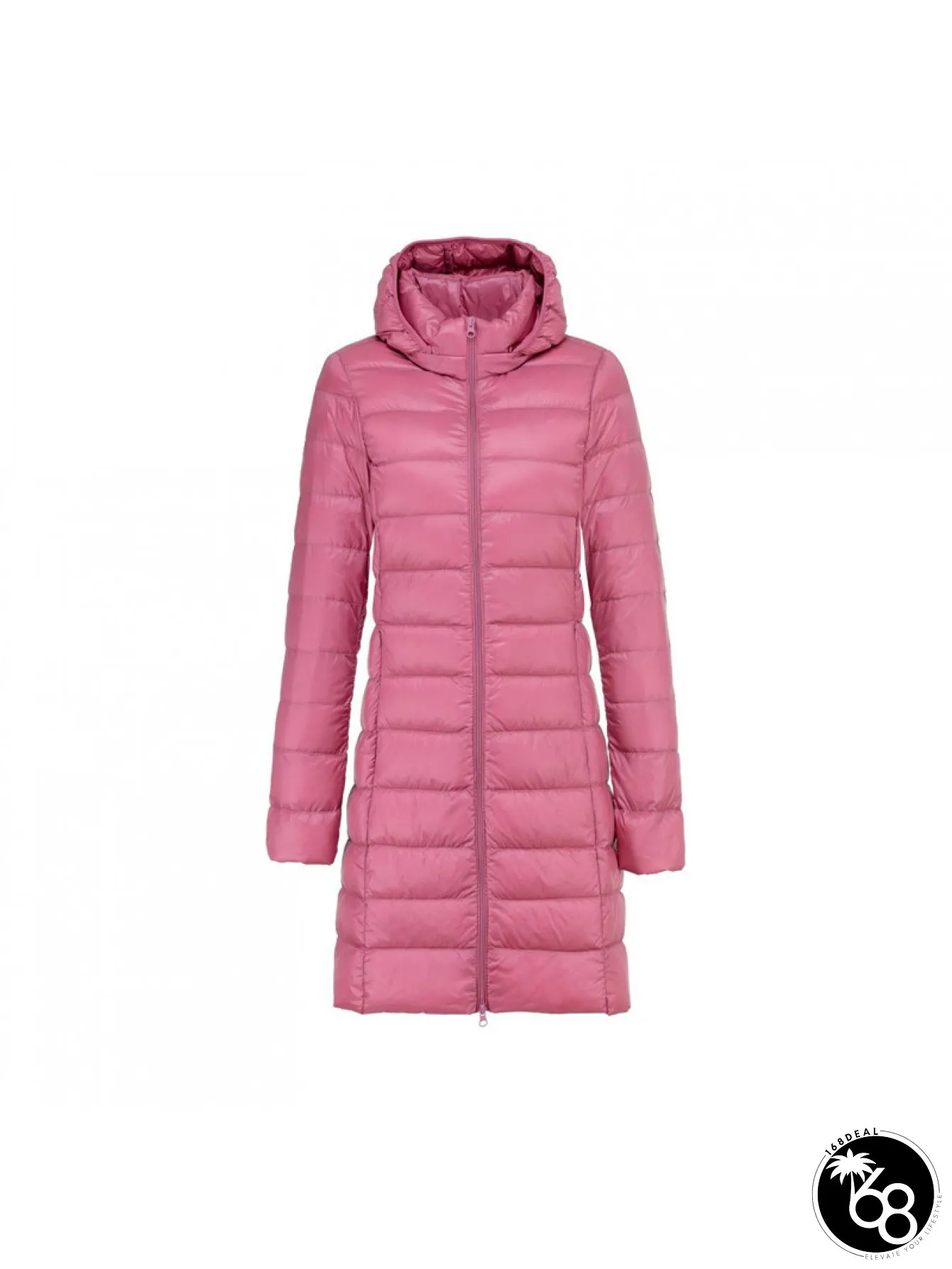 Womens mid-length lightweight down jacket for autumn and winter featuring Korean style | 168DEAL
