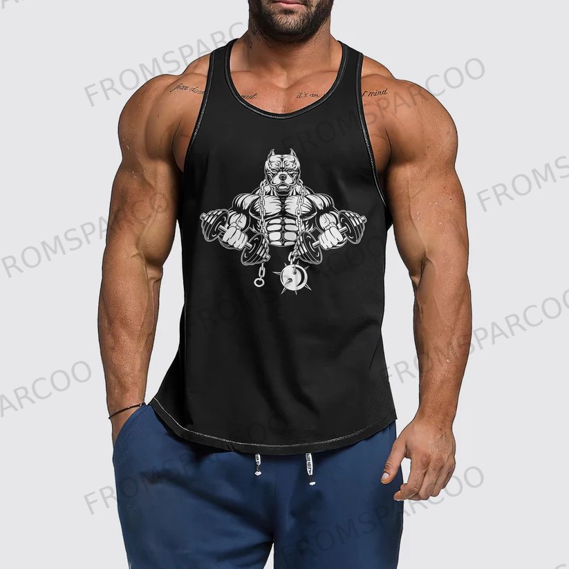 Men's Printed Fitness Tank Top