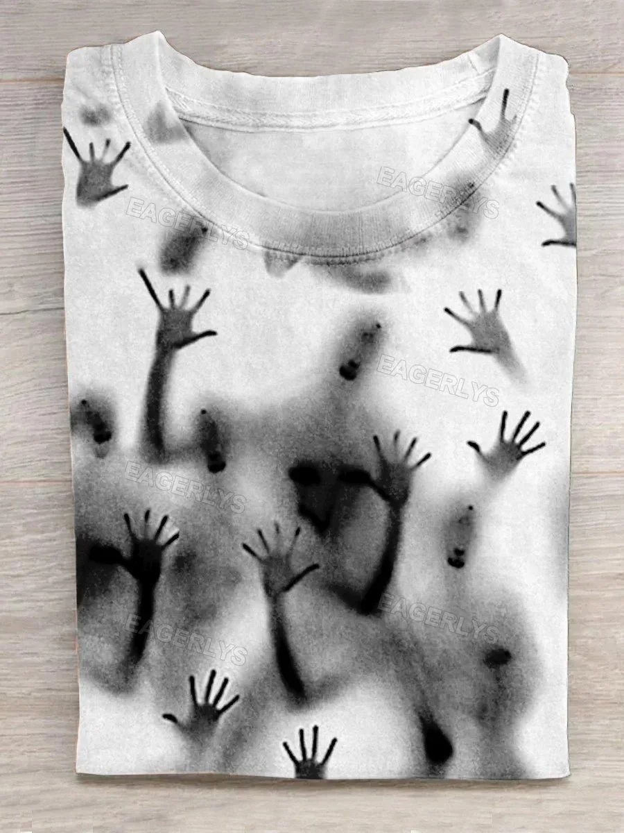 Eagerlys Unisex Halloween Print Casual T-Shirt Eagerlys