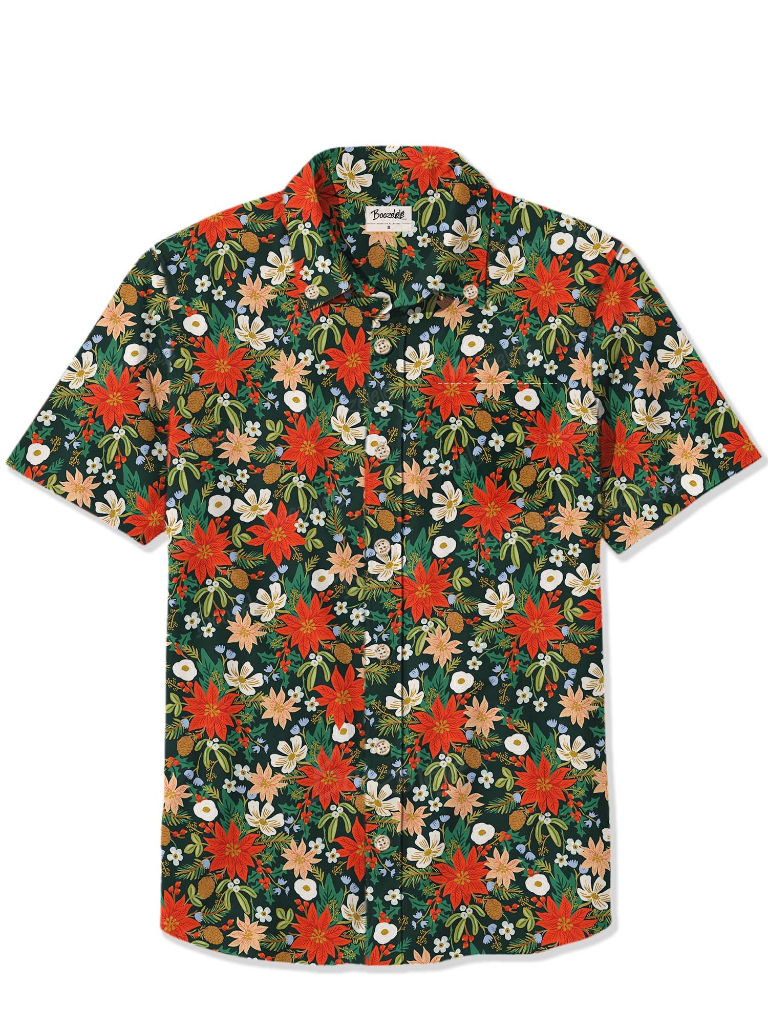 Merry Christmas Flower - 100% Cotton Shirt