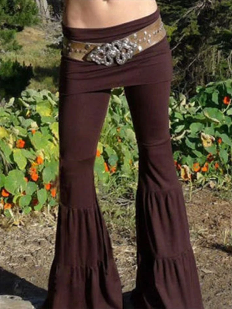 Hippy Tiered Skirted Bell Bottom Pants