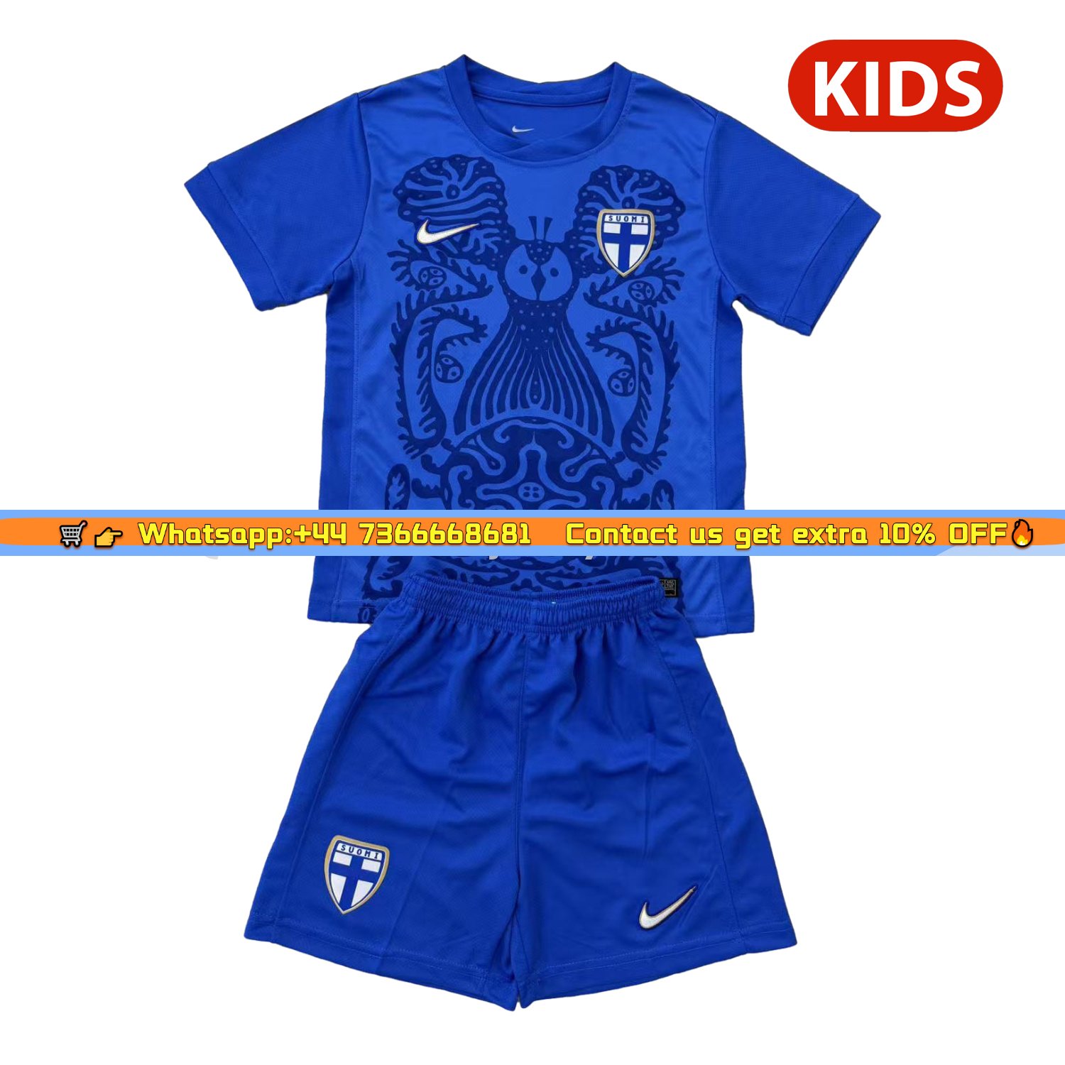 Finland 25-26 Away Kids Kit