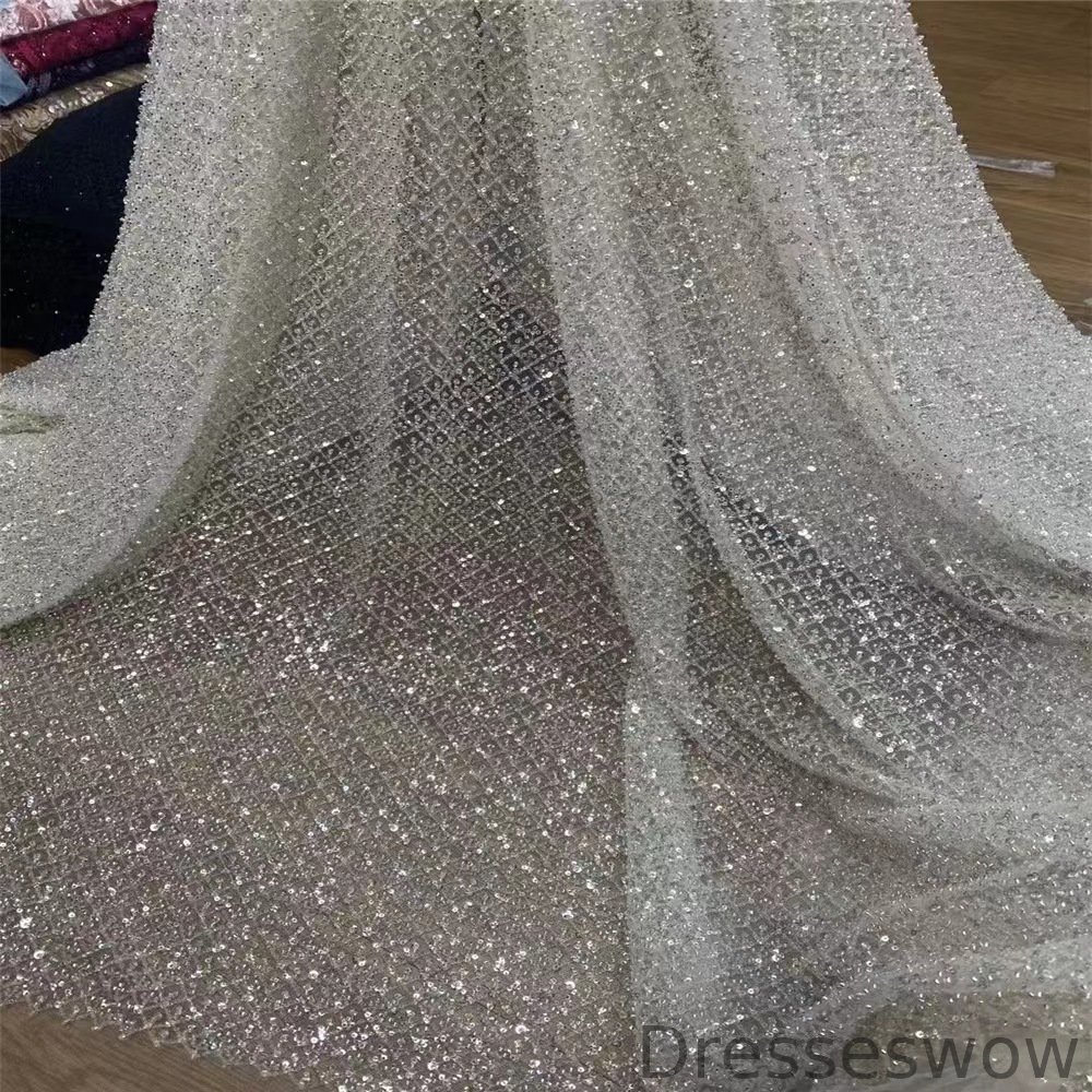 Dresseswow Off-the-Shoulder Sequins Prom Dress Mermaid Long With Split