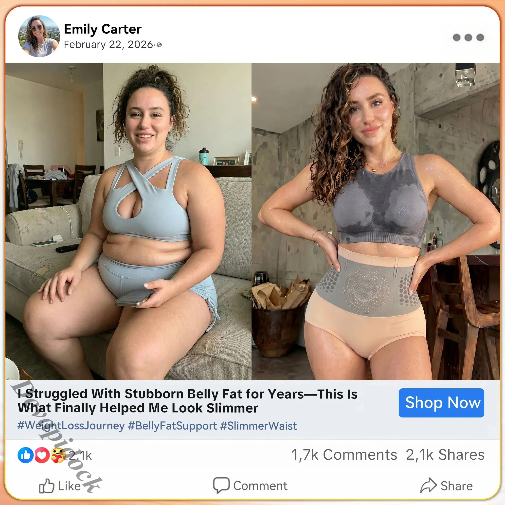 Customer testimonial restored waistline