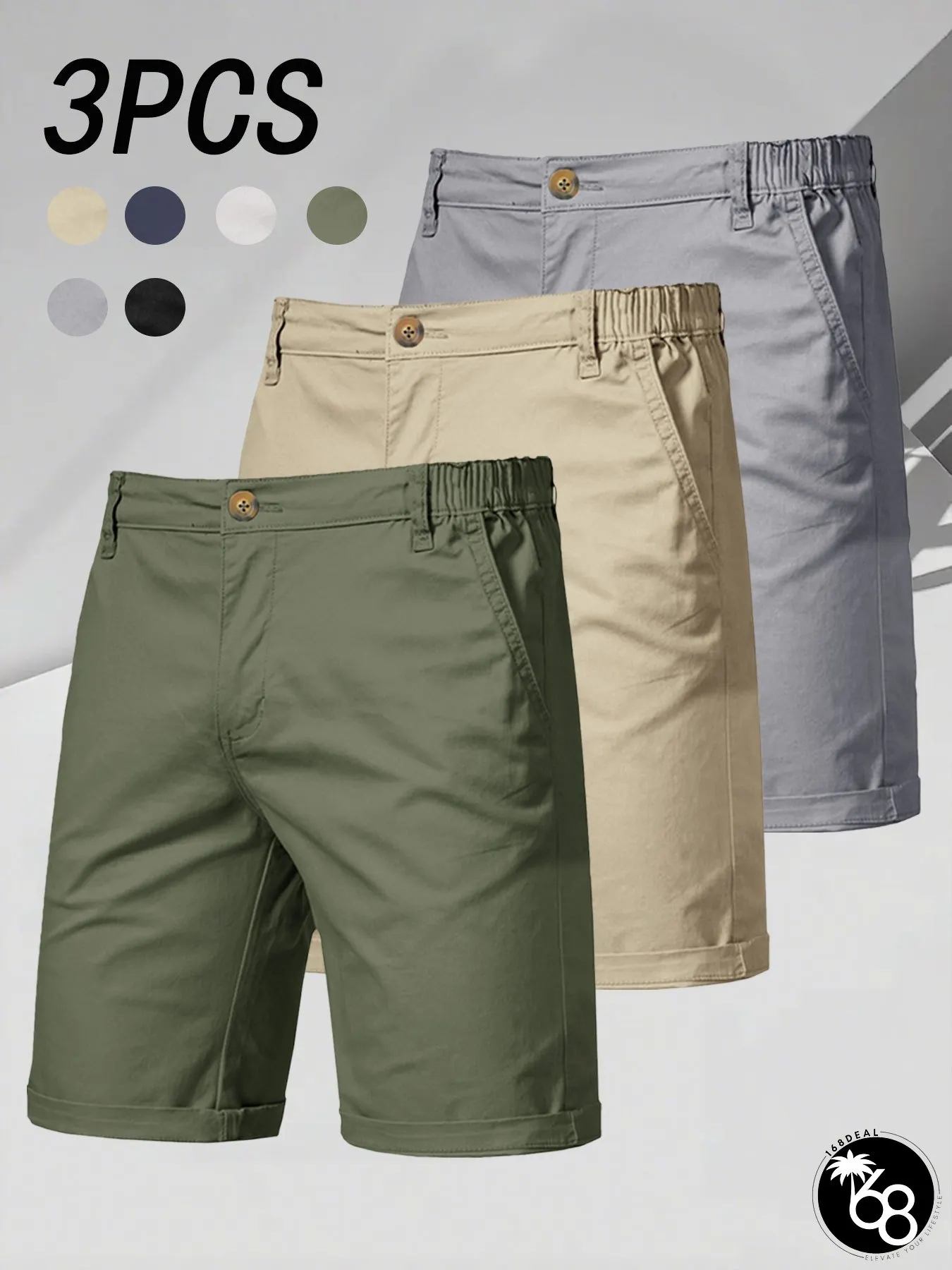 3pcs Set Summer Versatile Knee-Length Sportswear with Side Slanting Bags Pleated Gym | 168DEAL