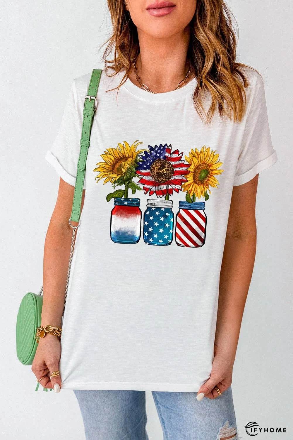 Graphic Round Neck Short Sleeve T-Shirt | IFYHOME