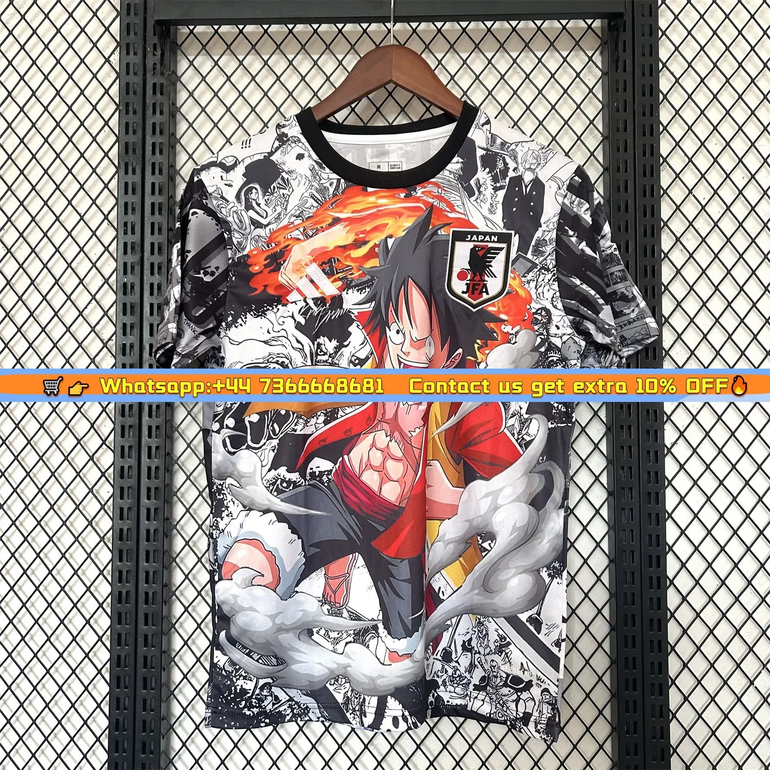 Japan 25-26 One Piece Luffy Flame Fist Special Edition Jersey - Fans Version