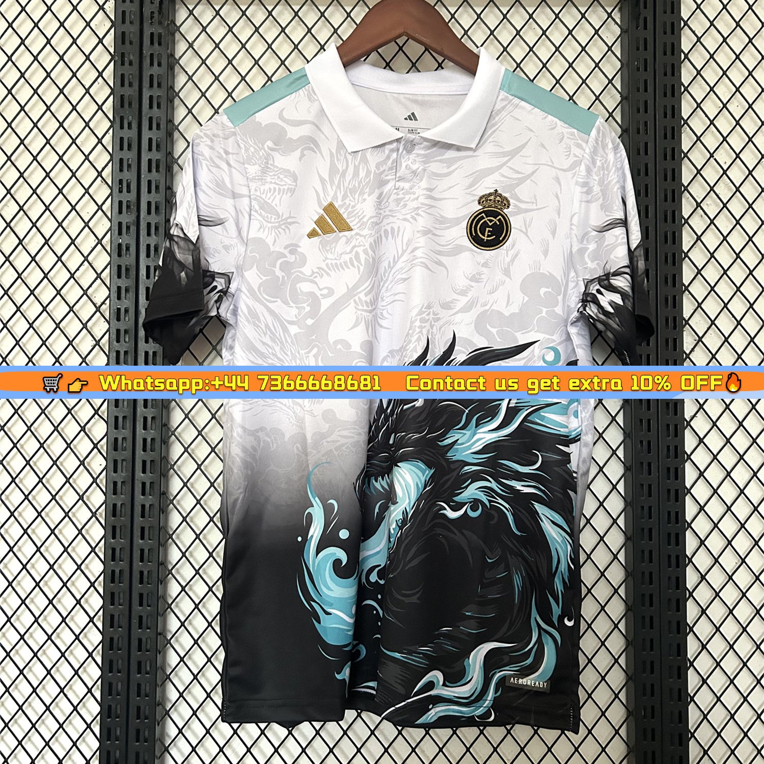 Real Madrid 25-26 Blue Fire Black Dragon Special Edition Jersey - Fans Version