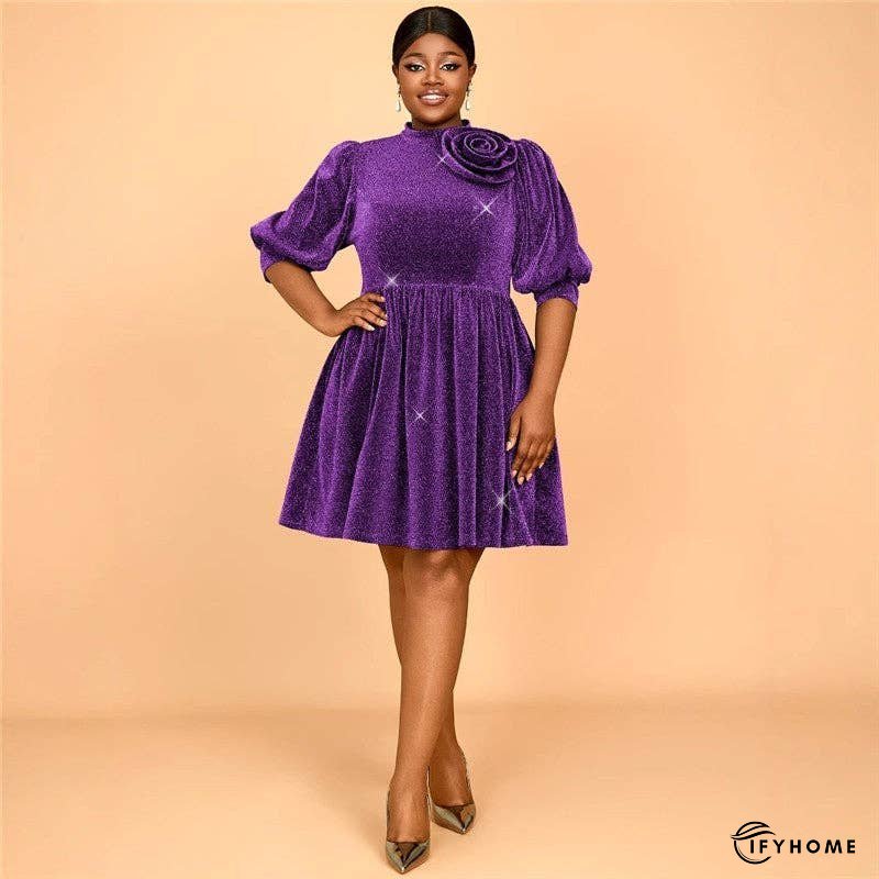 High-Waisted Floral Party A-Line Mini Skirt | IFYHOME