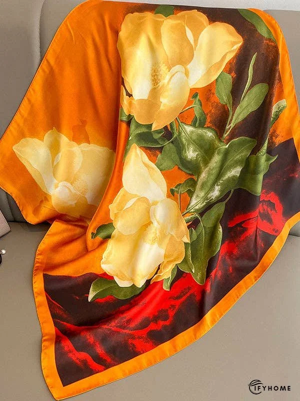 Square Floral Printed Scarfs&Hats | IFYHOME
