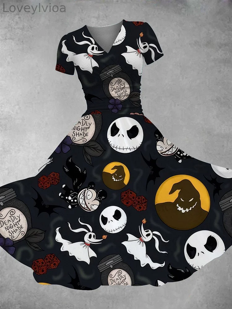 Women's Halloween Print Maxi Dress