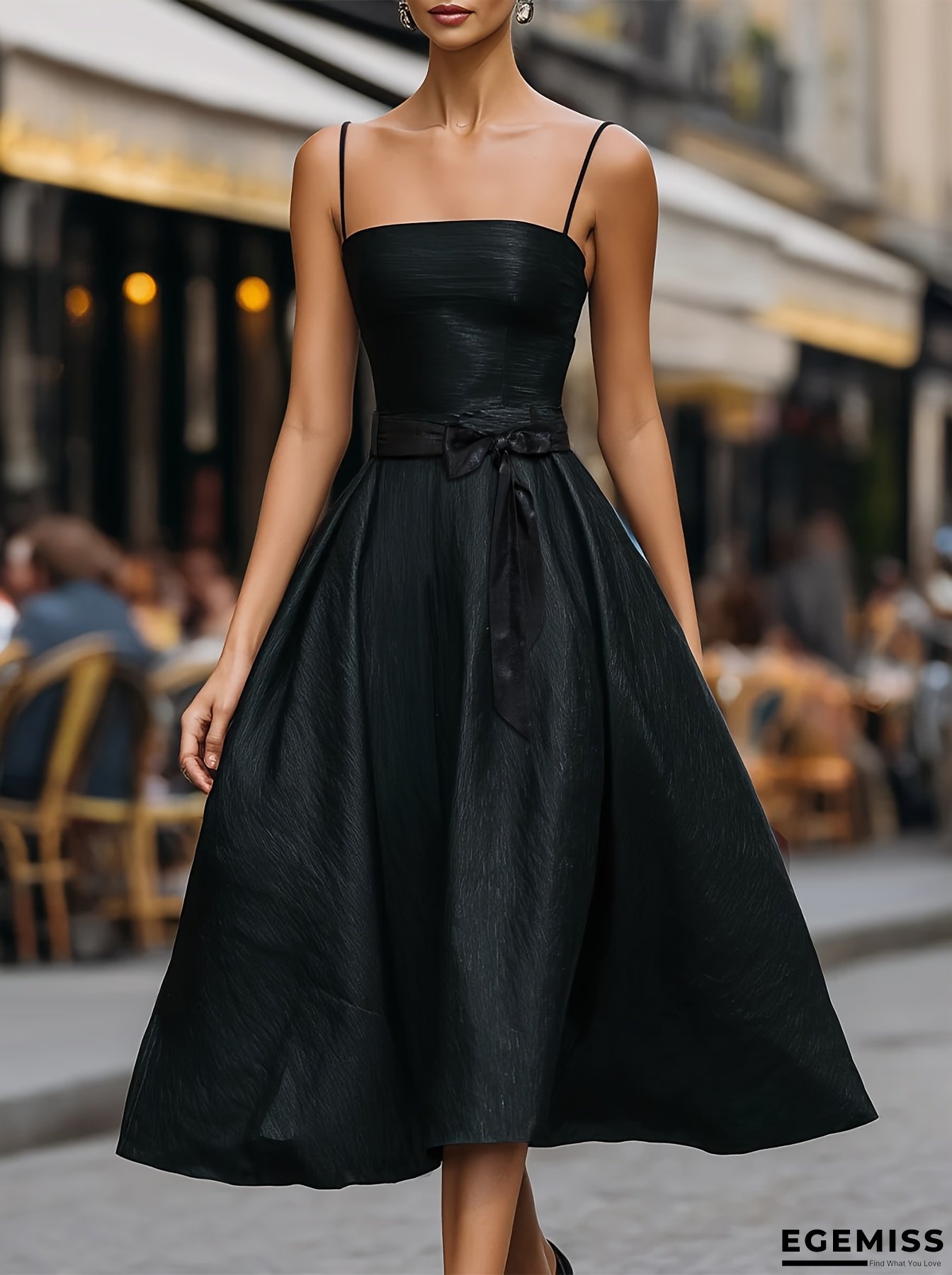 Women's Elegant Off-Shoulder/One-Shoulder Boat Neck Maxi Dress With Waist-Cinching Belt - Structured A-Line Silhouette, Floor-Length Formal Evening & Semi-Formal Party Dress In Solid Black, Hand Washable For Spring Summer Fall Events | EGEMISS