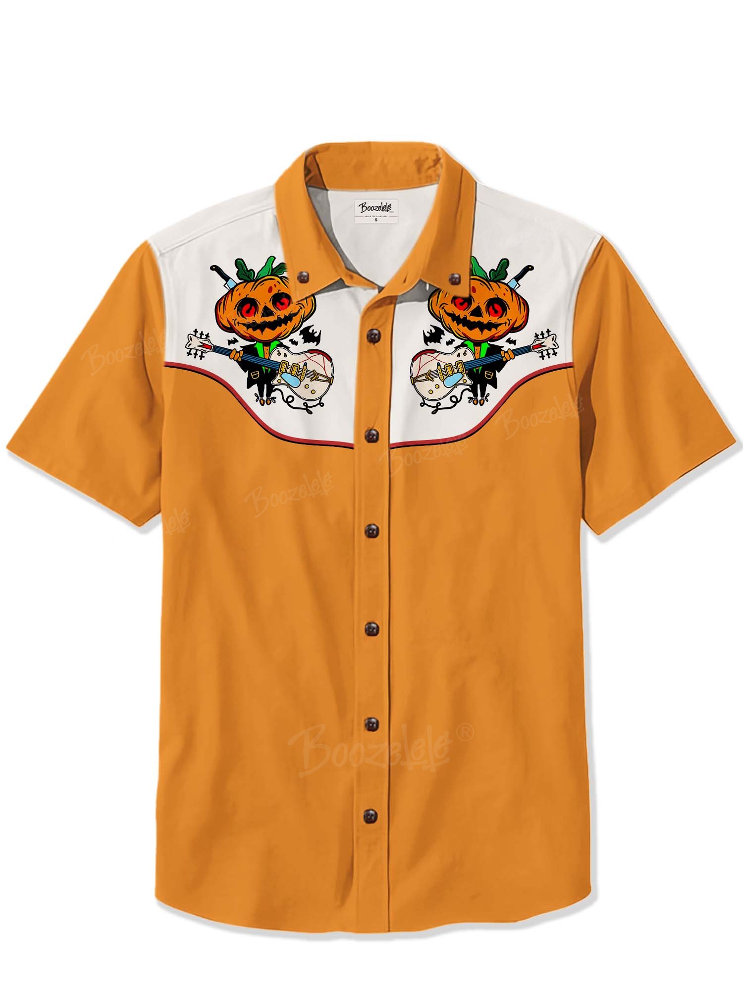 【Engineer Ferris X Boozelele】Pumpkin Man Playing Guitar - 100% Cotton Shirt