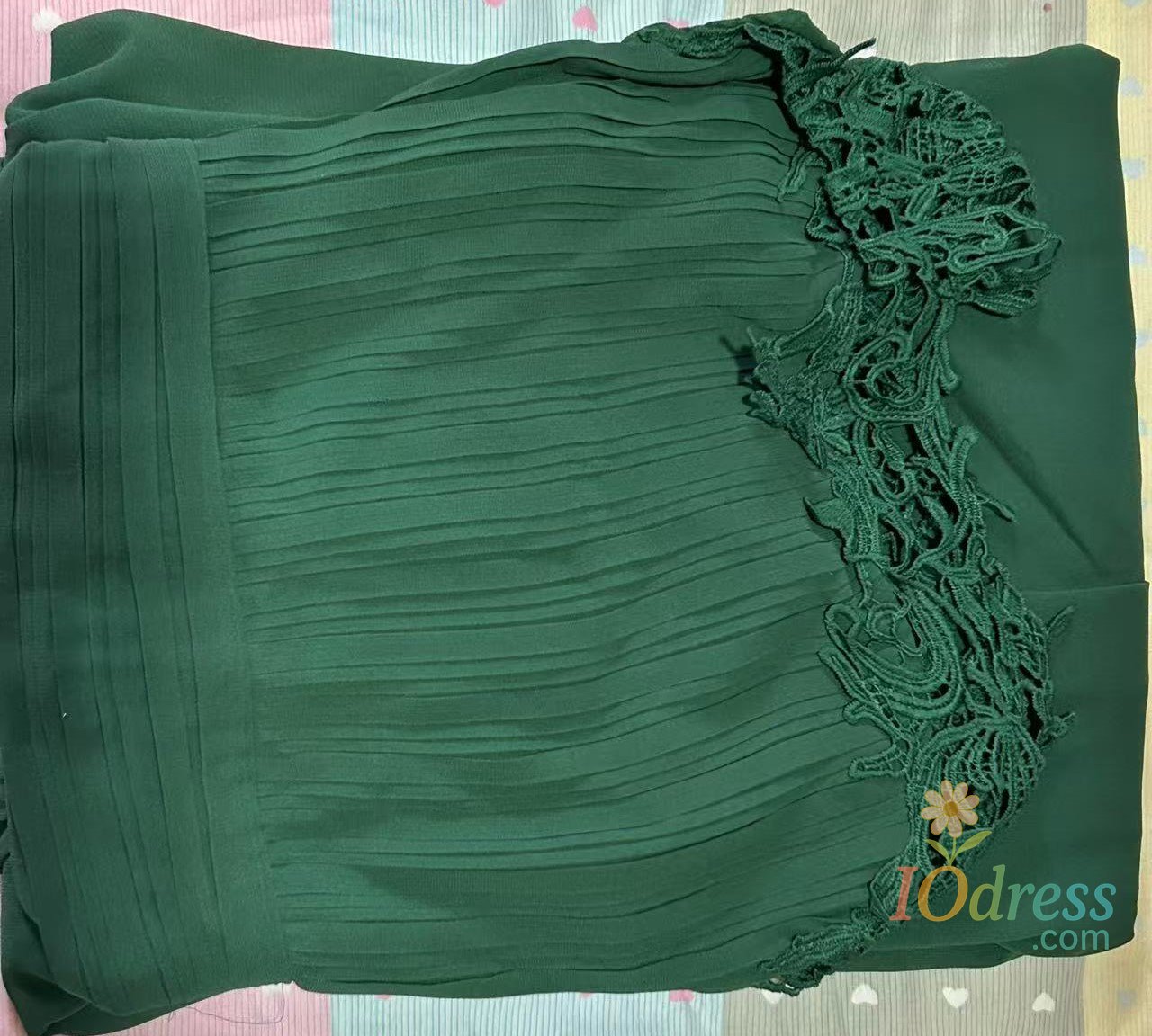 green long dress