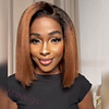 New Glueless Kinky Straight Black Gradient Light Brown Bob Wigs