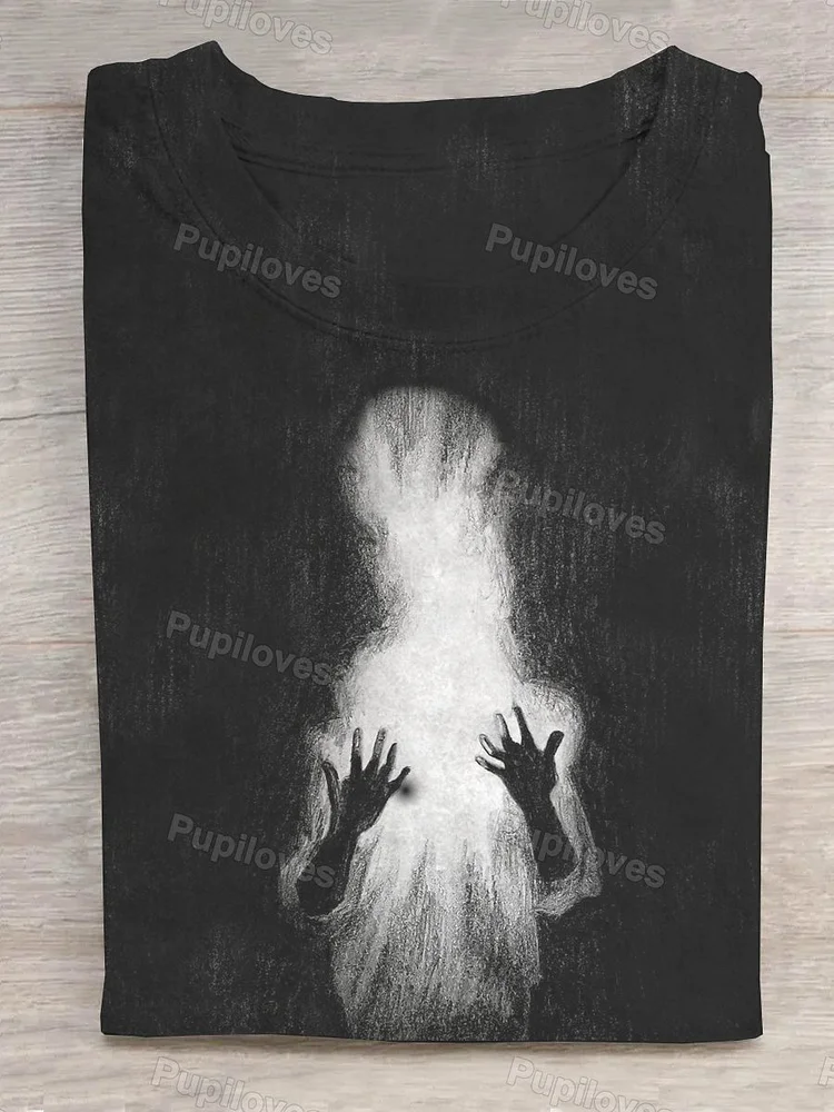 Pupiloves Pupiloves  The Ghost Looks At His Hands T-shirt