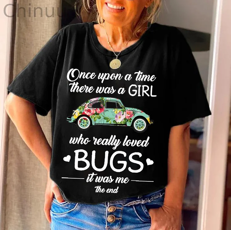Once Upon A Time There Was A Girl Print Women's T-shirt