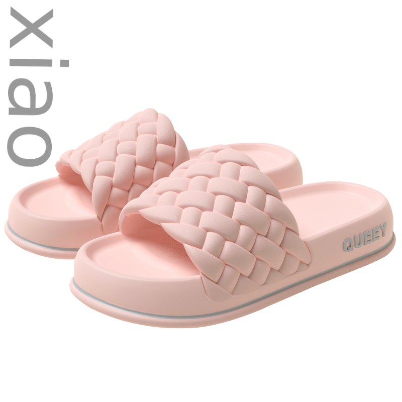 Summer Women Thick Slippers  Sole Beach Slides Bathroom Anti-Slip Soft Sandals Fashion Ladies Cloud Shoes
