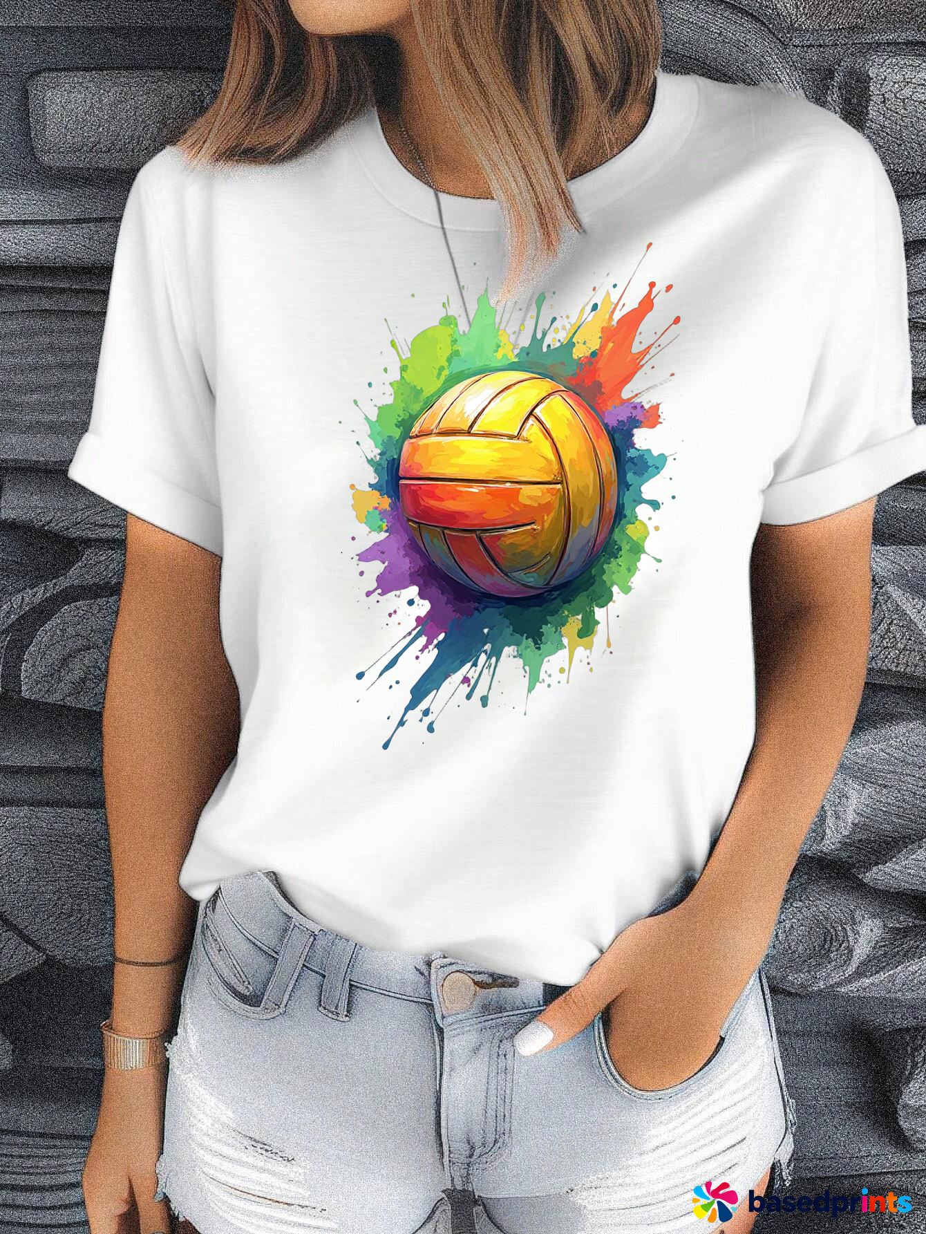 Vintage Volleyball T Shirt Women Cotton Short Sleeve Casual Tee Shirts