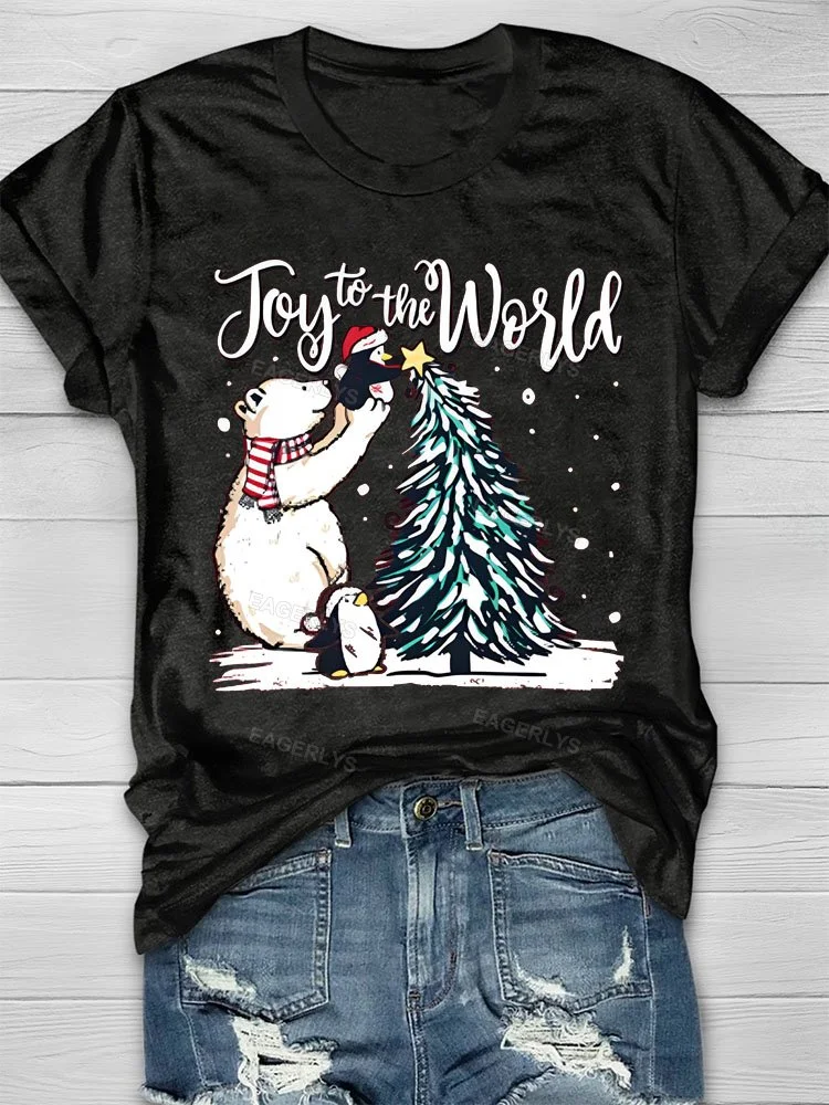 Eagerlys Joy To The World Christmas T-Shirt Eagerlys
