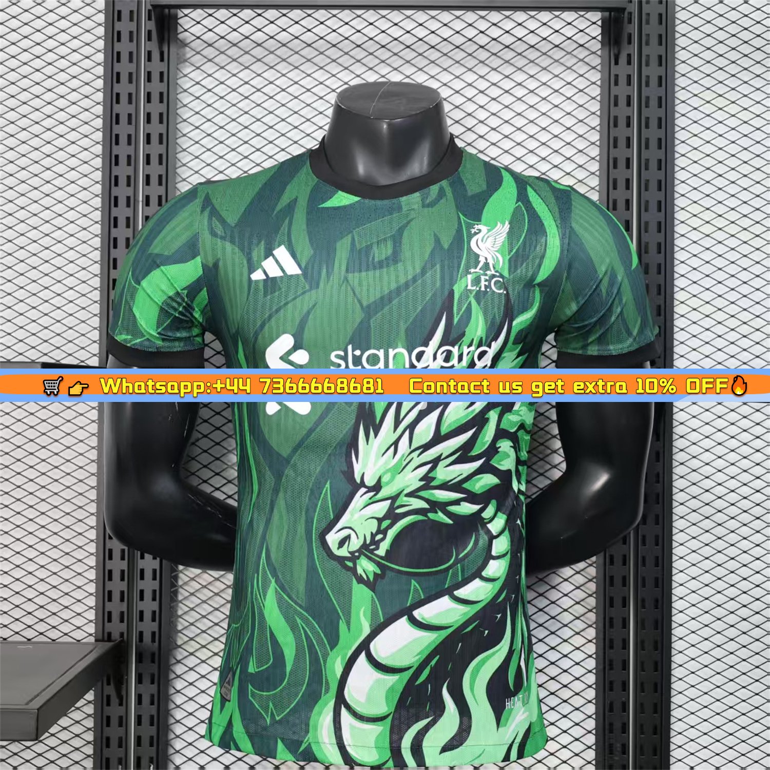 Liver.pool 25-26 Green Dragon and Fire Special Jersey - Player Version
