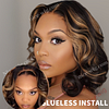 Hot Sale Glueless Mixed Blonde Short Bob Body Wave Wig For Women