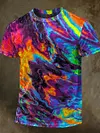 Abstract Color Clash Art Rendering Casual Printed Long Sleeve Shirt