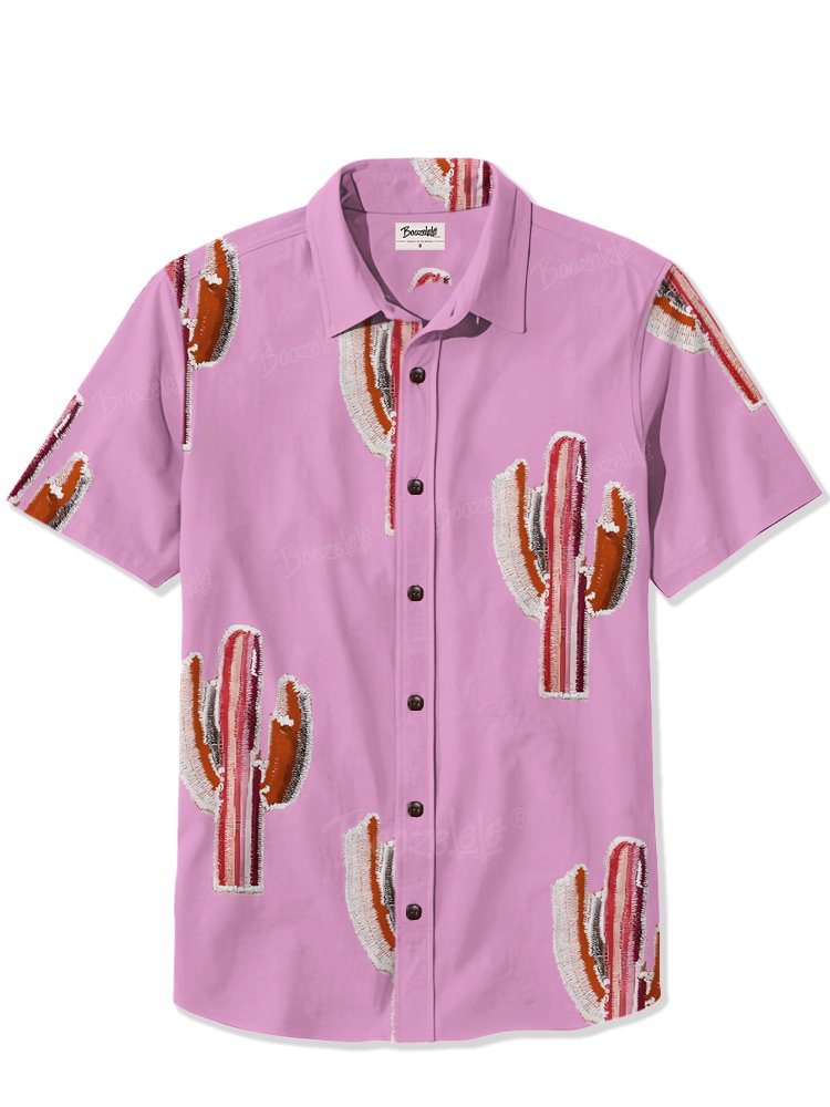 Arizona Art Pink Felt Cactus - 100% Cotton Shirt