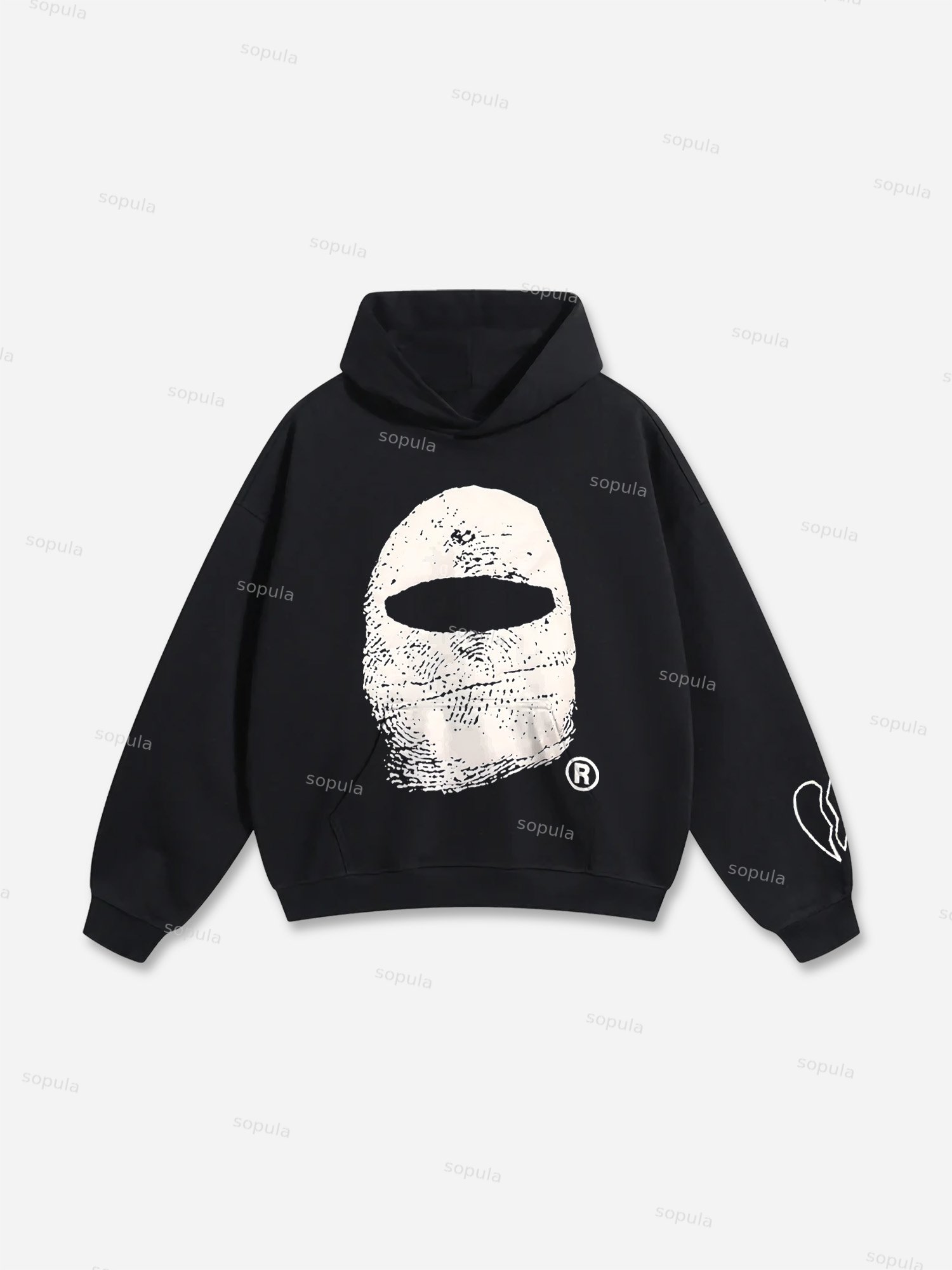 Vintage Love Is Poison Graphic Oversized Hoodie