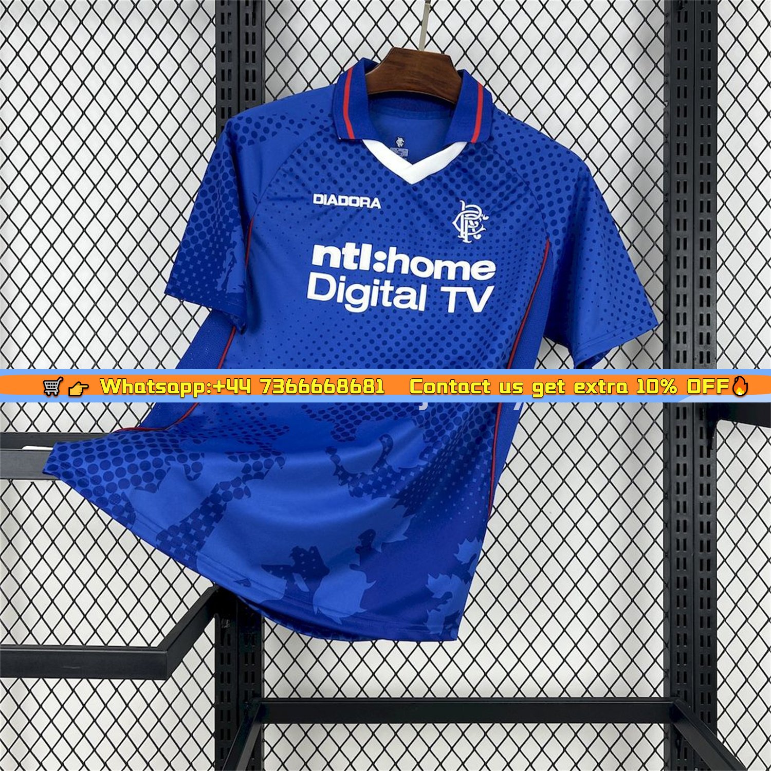 Retro Glasgow Rangers 2002-03 Home Jersey