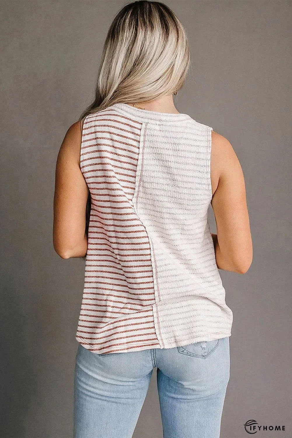 Colorblock Loose Tank Top | IFYHOME