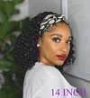 Hot Sale Glueless Natural Black Curly Headband Bob Wig
