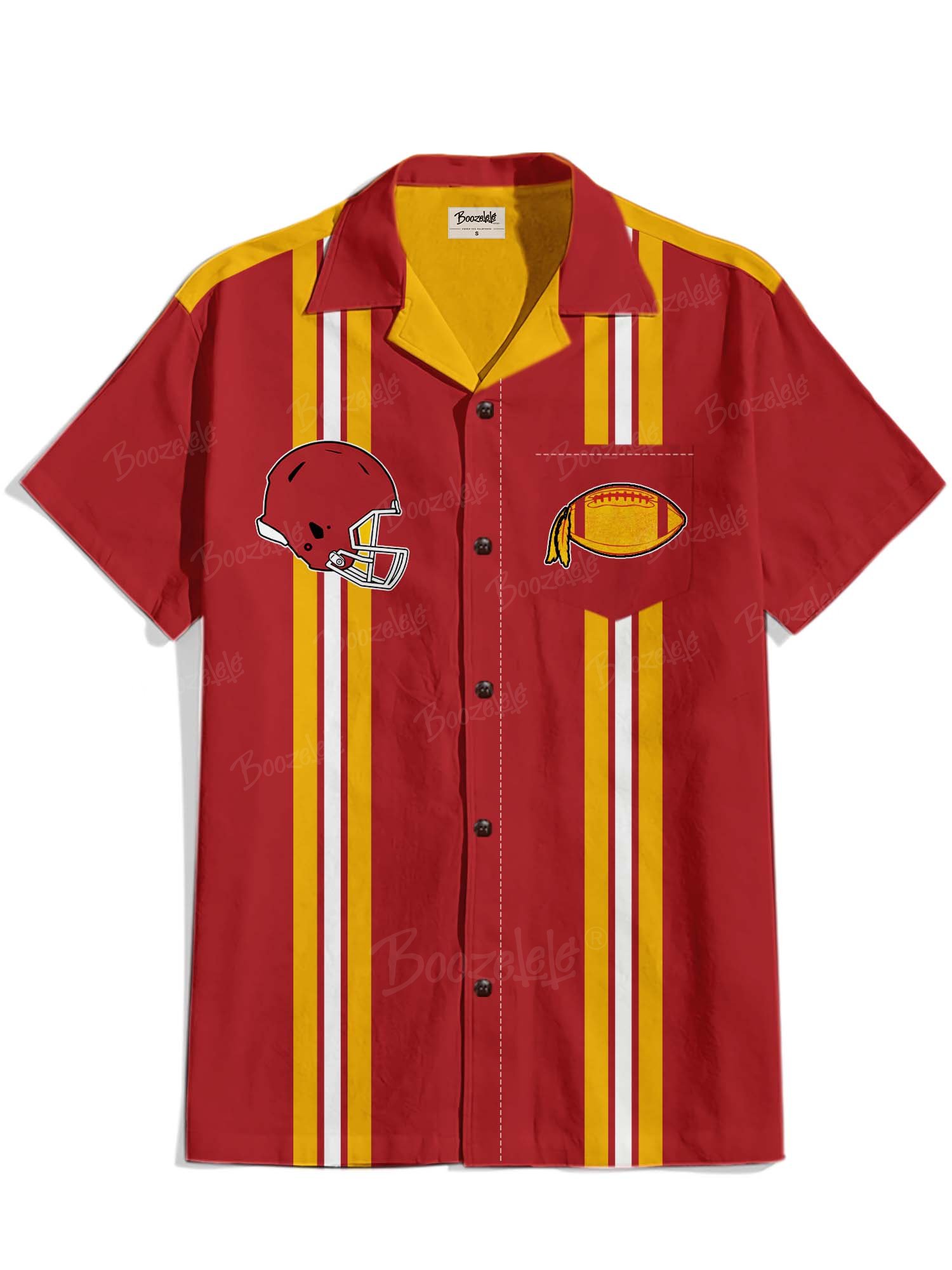 American Football - 100% Cotton Cuban Collar Shirt