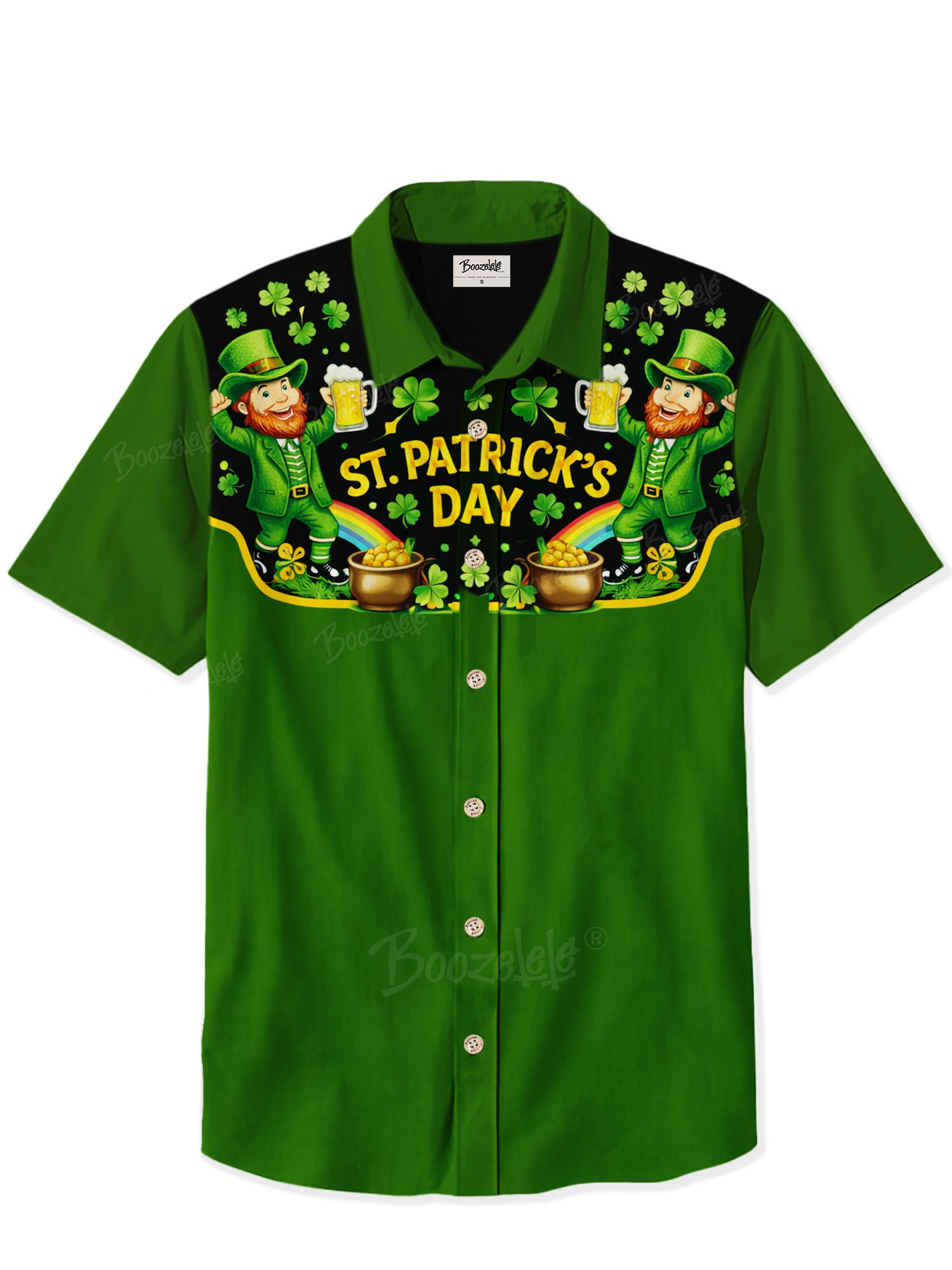 St. Patrick'S Day Beer Festival Men Drinking Pattern Shirt- 100% Cotton Shirt