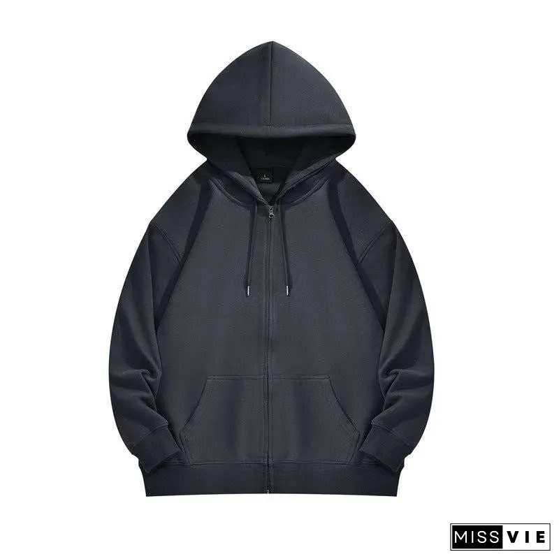 Ladies Zip Open Hoodie Long Sleeves Sweatshirt J400K