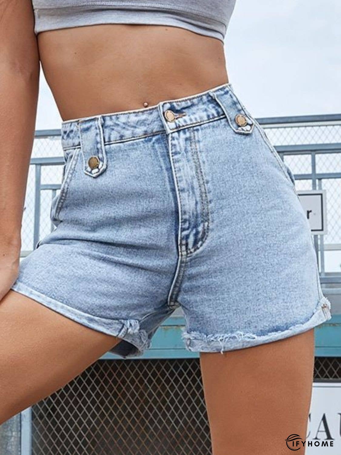 Raw Hem Denim Shorts | IFYHOME