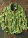 Men's Vintage Floral Print Casual Long Sleeve Shirt