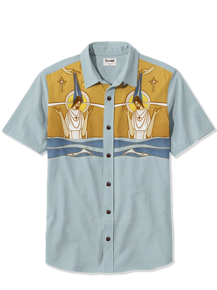 Easter Jesus Above The Waves  - 100% Cotton Shirt