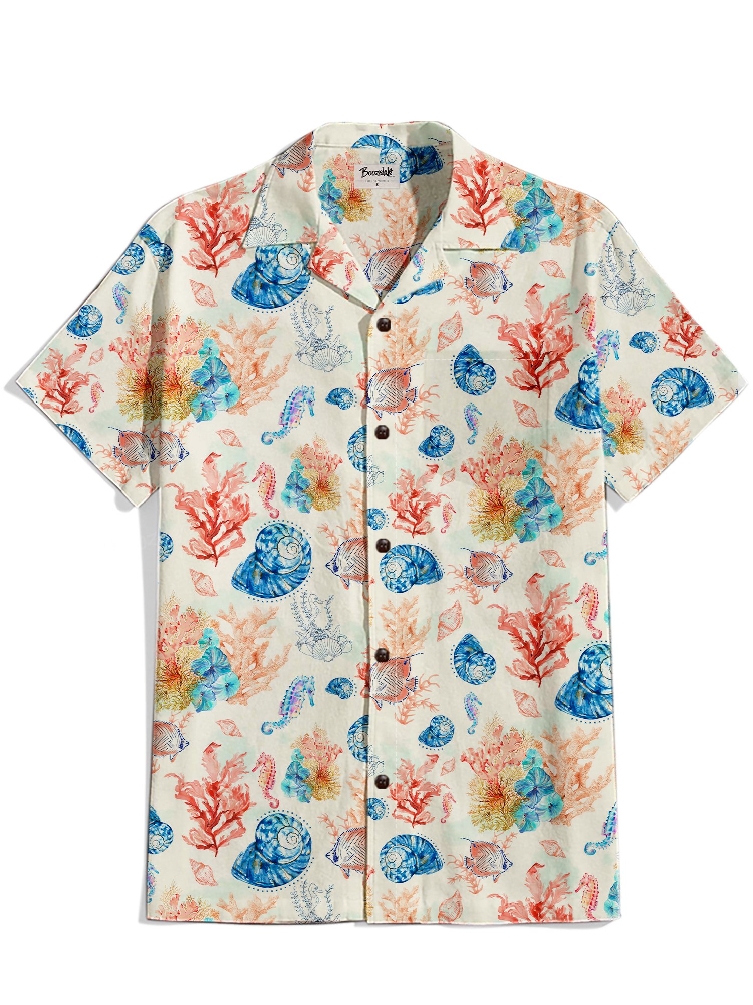 Ocean Life - 100% Cotton Cuban Collar Shirt