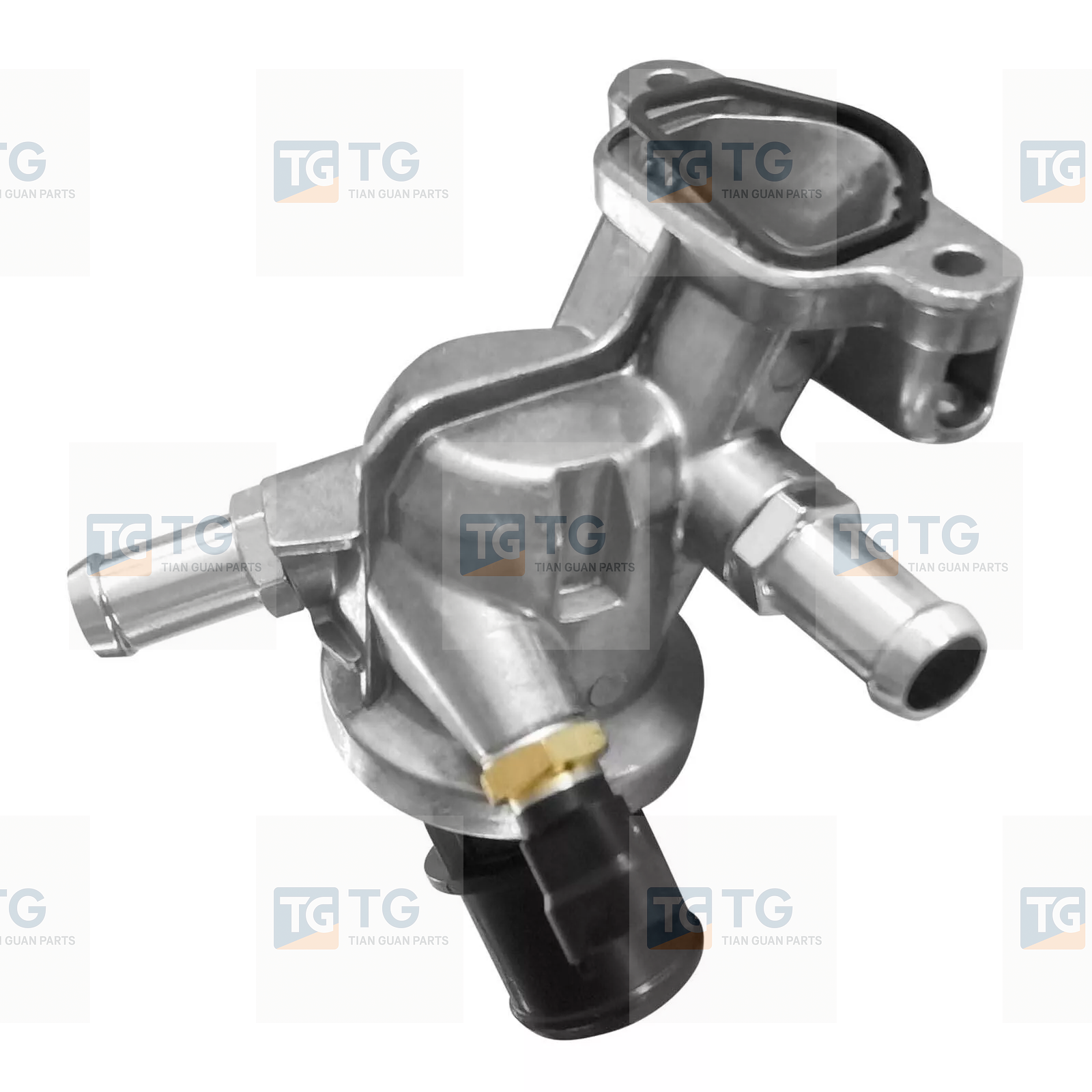 Engine Coolant Thermostat Housing Assembly for Chevrolet Express 3500 2017-2021 12642691  24588515 Plastic Metal Silver Tone Long-lasting