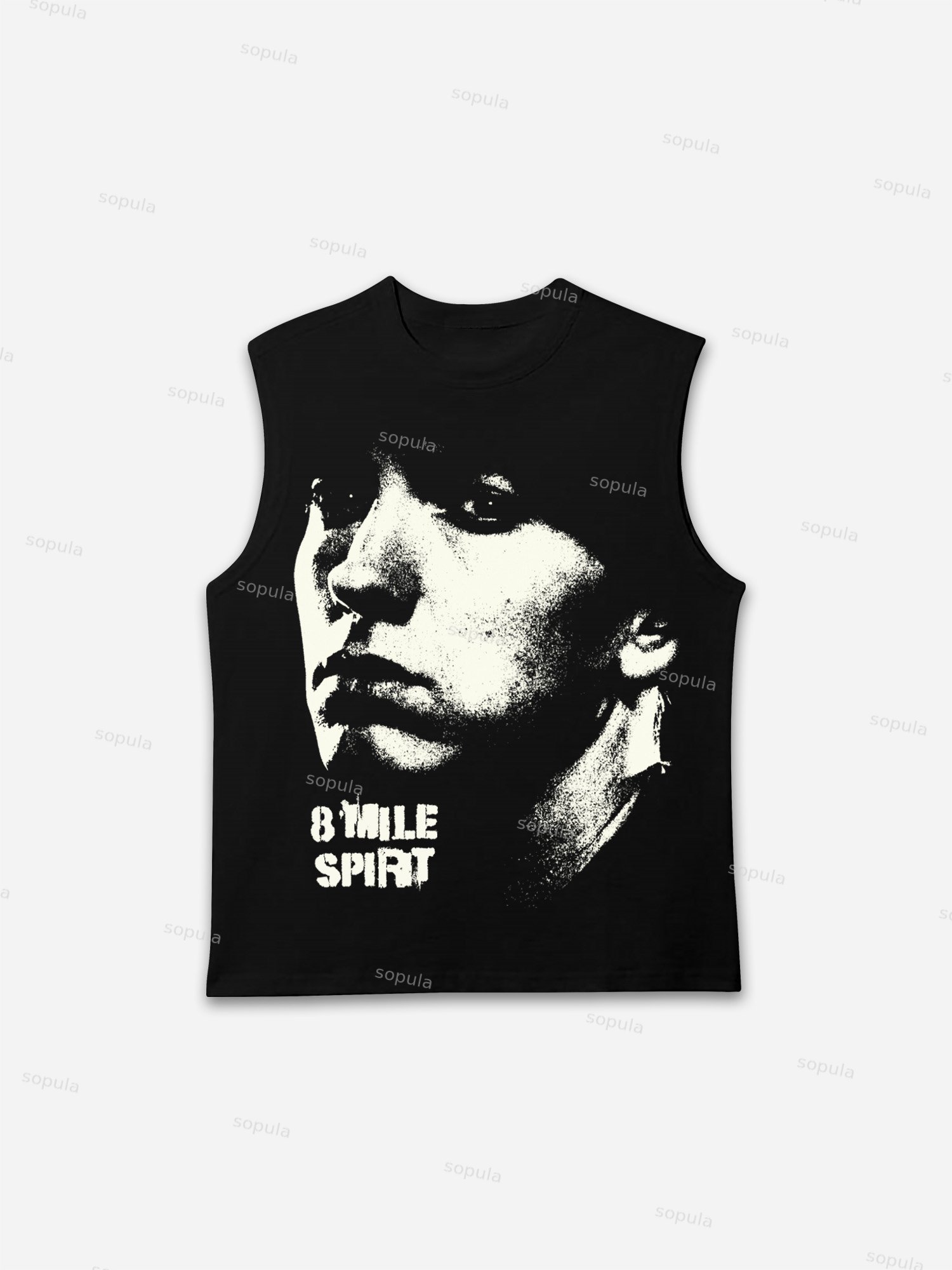 Sopula 8 Mile Spirit Vintage Portrait Graphic Tank Top