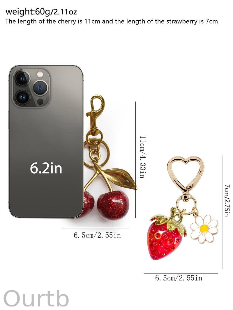 Cherry Keychain Women's Bag Pendant Fashion Trend Exquisite Pendant Women's Bag Exquisite Pendant Christmas Gift Women's Backpack Elegant Pendant Suitable for Valentine's Day and Christmas Giving To Friends, Trendy Cute Keychain Cherry Keychain Women's Bag Pendant Fashion Trend Exquisite Pendant Women's Bag Exquisite Pendant Christmas Gift Women's Backpack Elegant Pendant Suitable for Valentine's Day and Christmas Giving To Friends, Trendy Cute Keychain