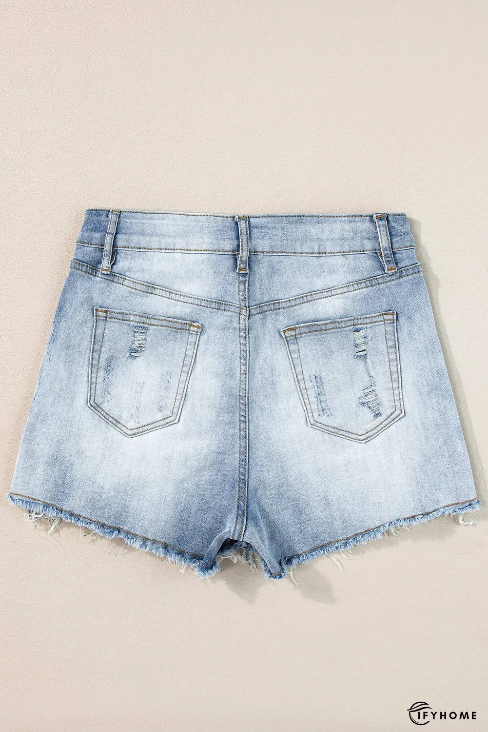 Vintage Washed Raw Edge Jean Shorts | IFYHOME
