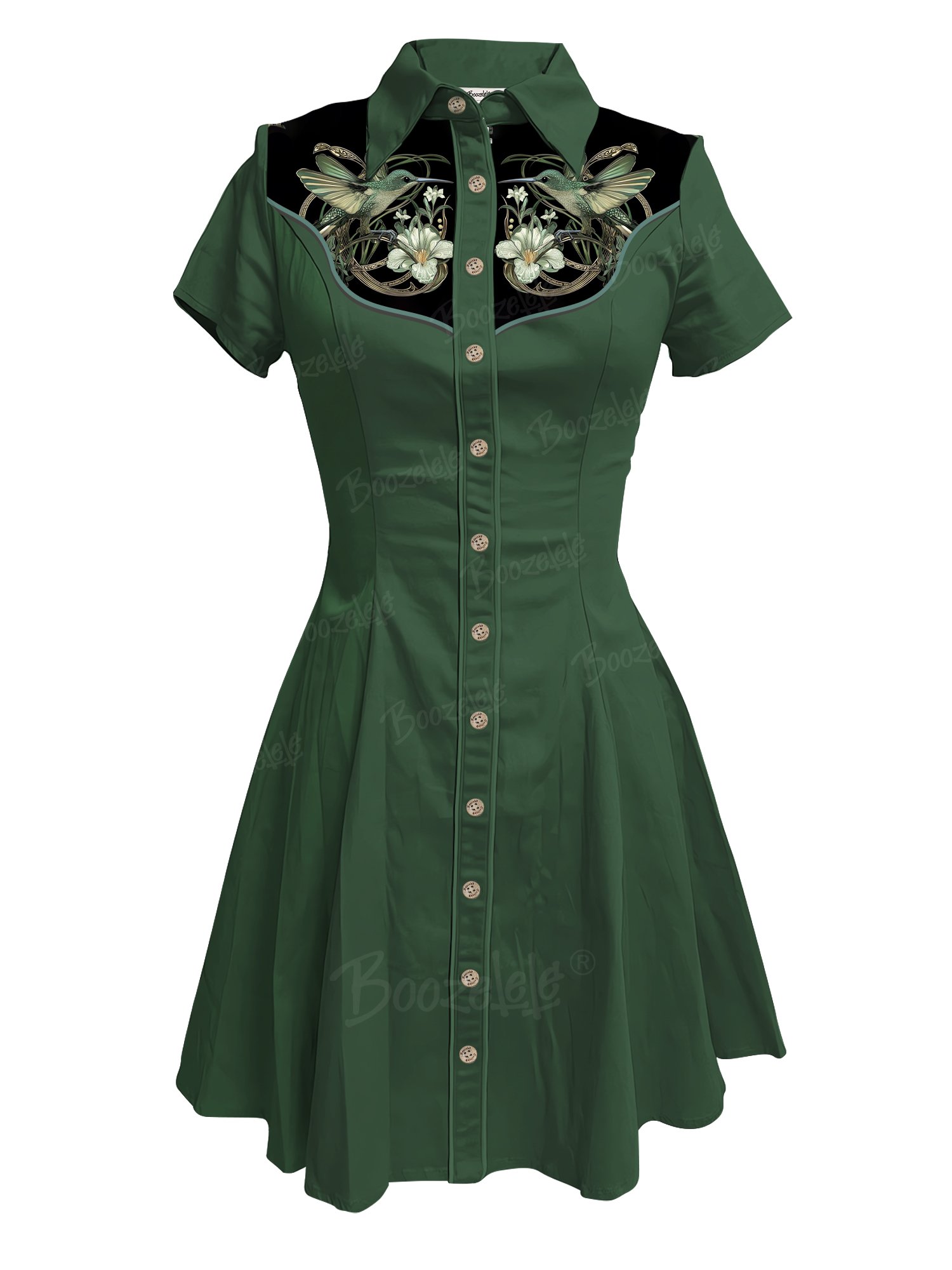 Bird And Flower - 100% Cotton Dress